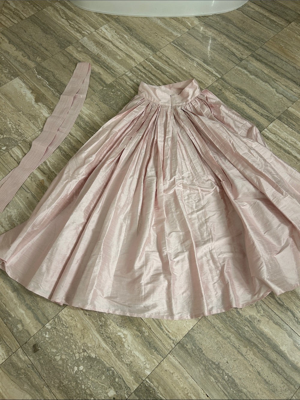 Elegant Blush Pink Maxi Skirt - Women - Picture 12 of 12